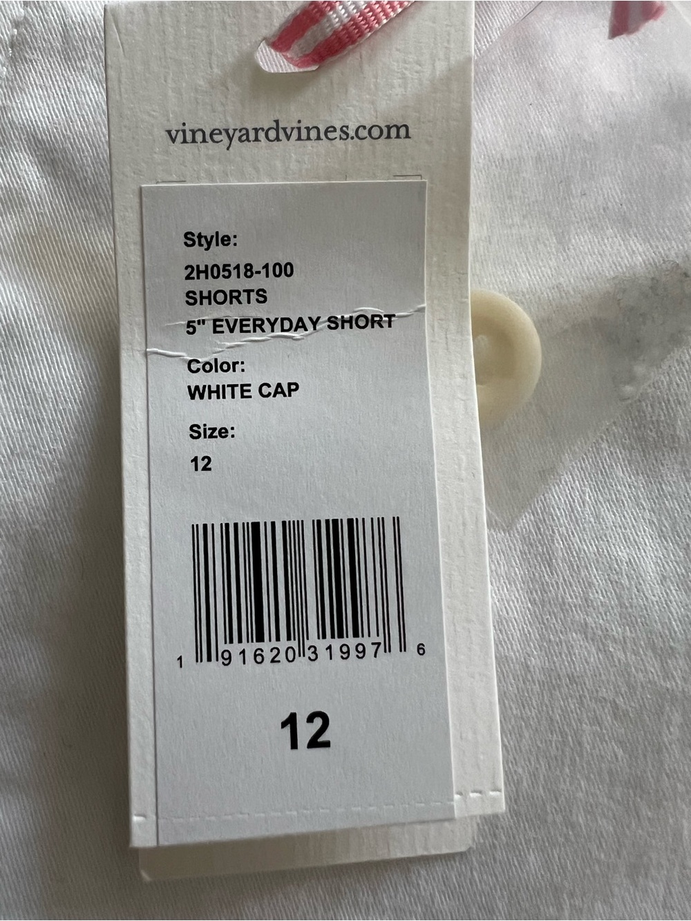 Vineyard Vines Women’s 5” Everyday White Cotton Blend Shorts - - Picture 5 of 5
